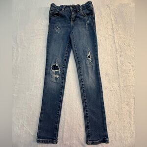 GAP Little Girls Distressed Skinny Jeans with adjustable waist bands Size 6 Slim